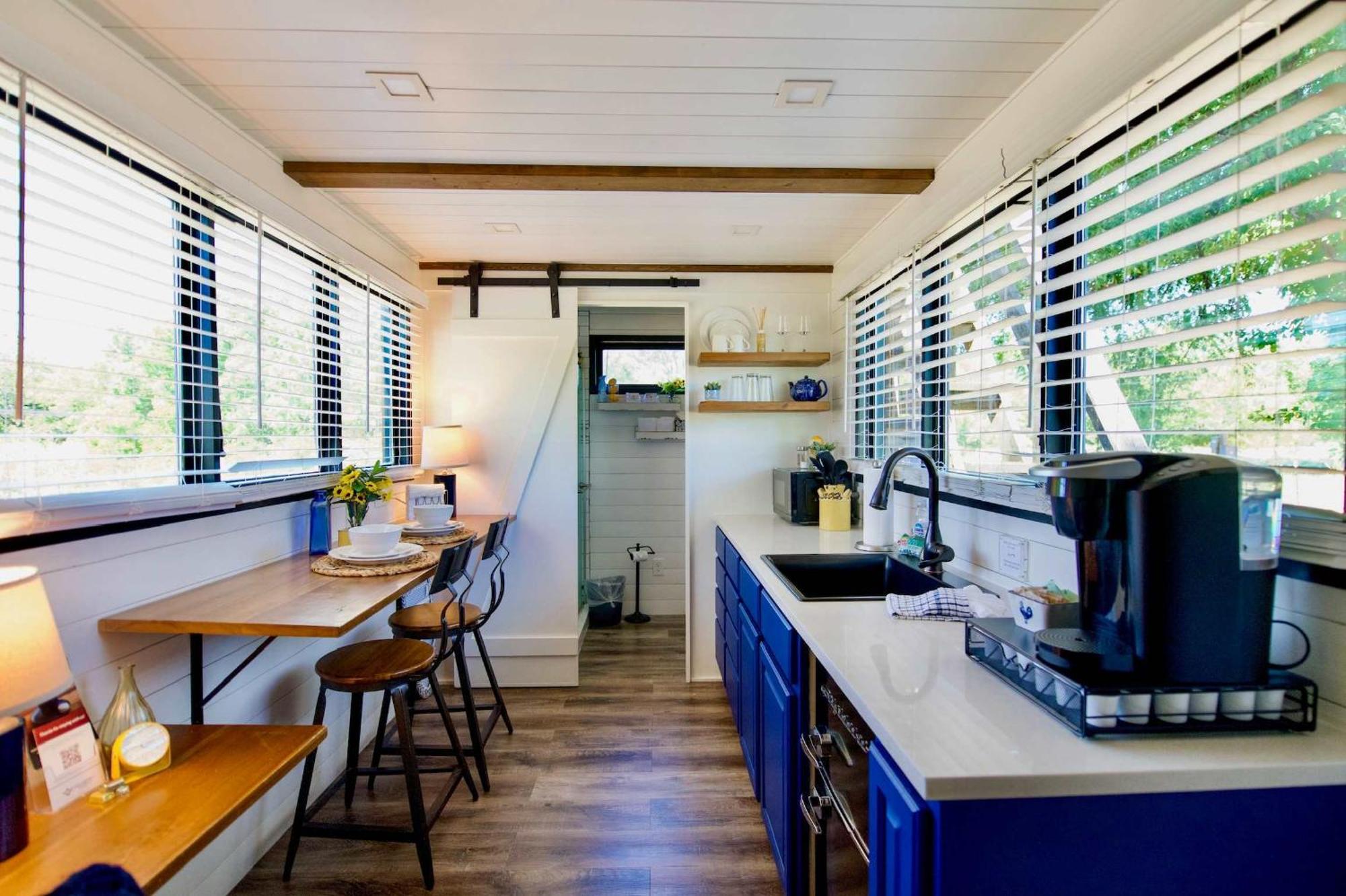 Elegant Container Tiny House Yellow & Blue Waco Eksteriør billede